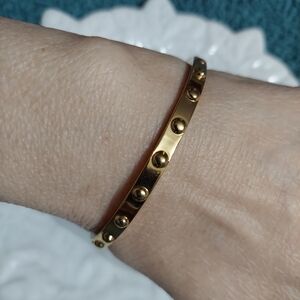 Kate Spade New York Gold Plated Knob Bangle Bracelet